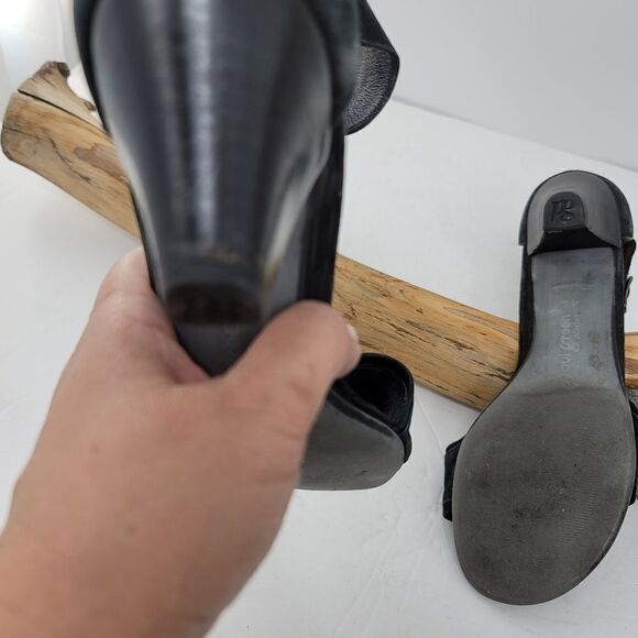 Paul Green strappy black leather heels - Picture 5 of 16